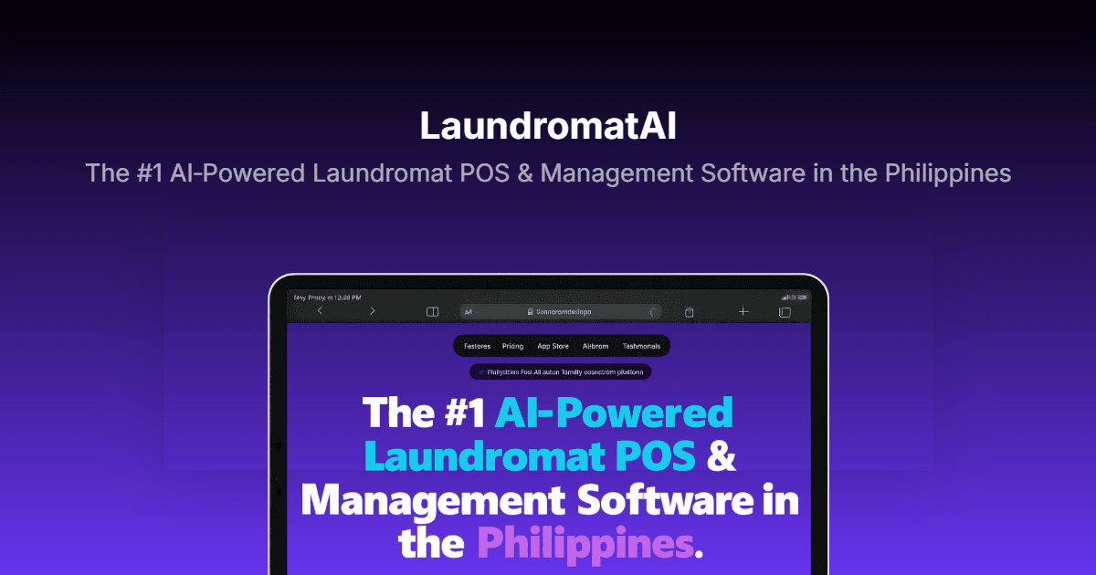 express laundry queue management software — LaundromatAI POS dashboard for Philippine laundromat operators